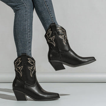 Boot Embroidered Cowboys 2025 New Grand-Code Cavalry Boots Mid-Cine Martin Boots Chelsea Boots Short Boots Kids High Quality Shoes